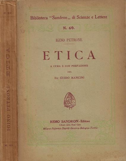 Etica - Igino Petrone - copertina