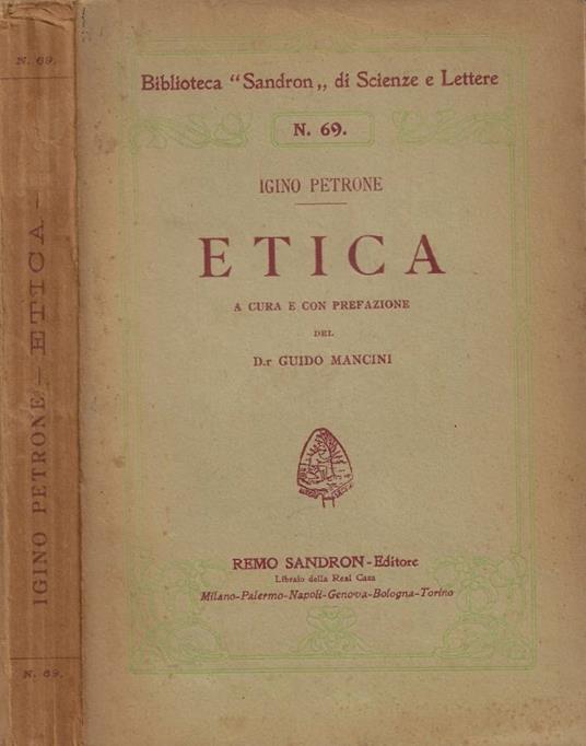 Etica - Igino Petrone - copertina
