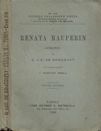 Renata Mauperin. Vol. II - copertina
