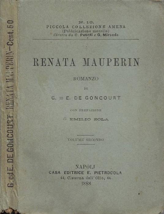 Renata Mauperin. Vol. II - copertina