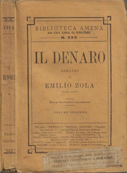 Il Denaro. Vol. II - copertina