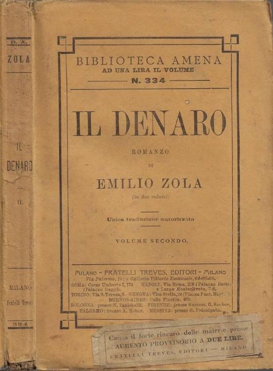 Il Denaro. Vol. II - copertina