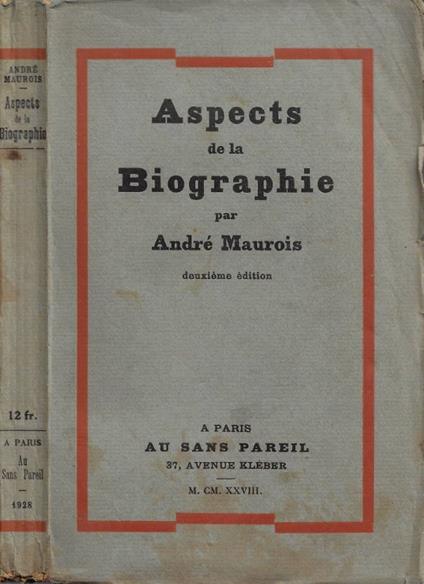 Aspects de la Biographie - André Maurois - copertina