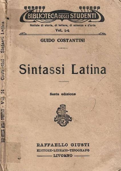 Sintassi Latina - copertina