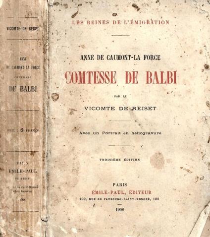 Anne de Caumont-La Force. Comtesse de Balbi - copertina