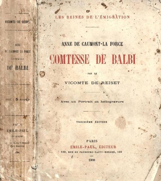 Anne de Caumont-La Force. Comtesse de Balbi - copertina