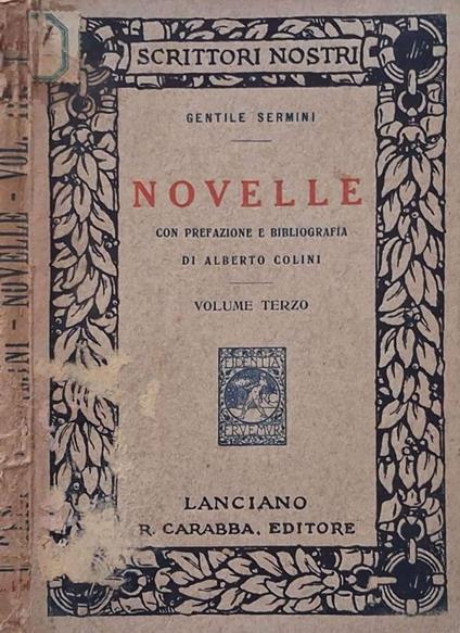 Novelle. Volume terzo - copertina