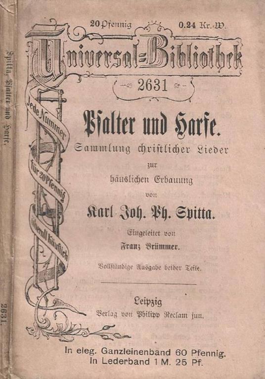 Psalter und Harfe. Sammlung christlicher Lieder - copertina
