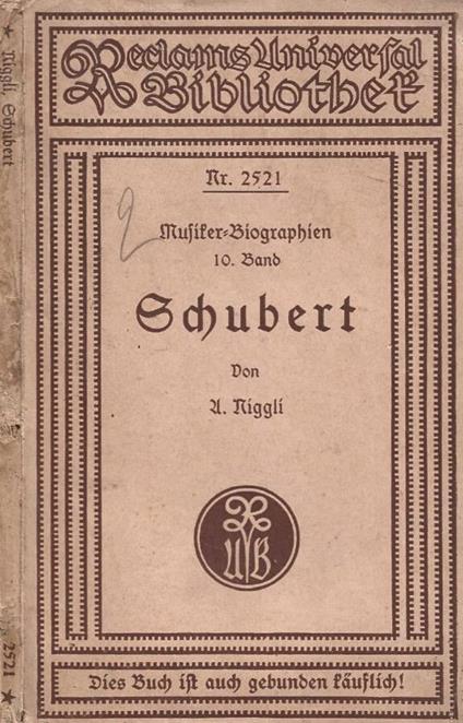 Franz Schubert - copertina