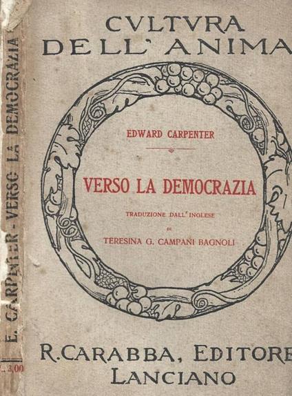 Verso la democrazia - Edward Carpenter - copertina