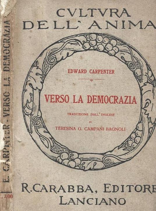 Verso la democrazia - Edward Carpenter - copertina