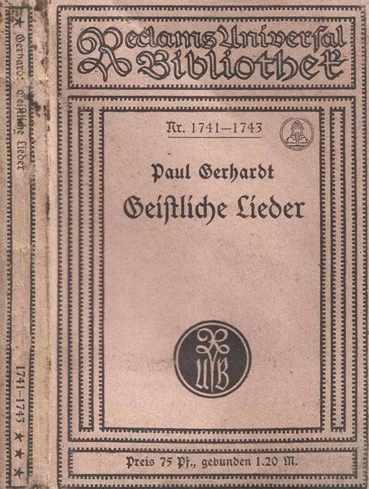 Geistliche Lieder - copertina