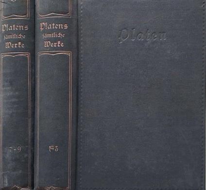 Augsut Graf von Platens samtliche Werke. Due volumi: 1-3; 7 - copertina