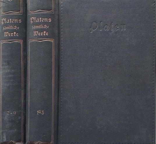 Augsut Graf von Platens samtliche Werke. Due volumi: 1-3; 7 - copertina