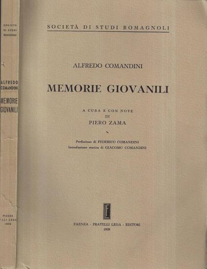 Memorie giovanili - copertina