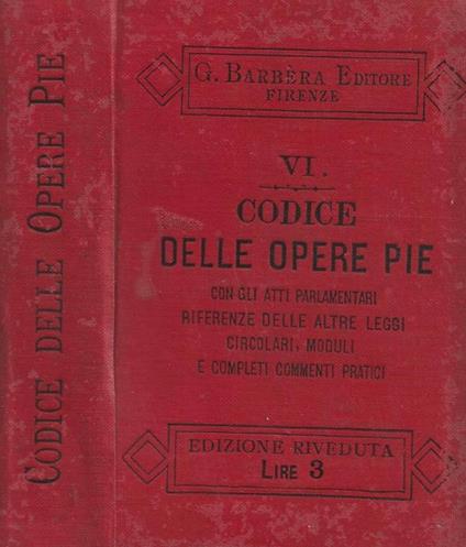 Codice completo delle Istituzioni Pubbliche di beneficenza - copertina