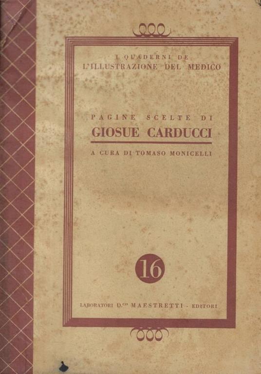 Pagine scelte di Giosue Carducci - copertina