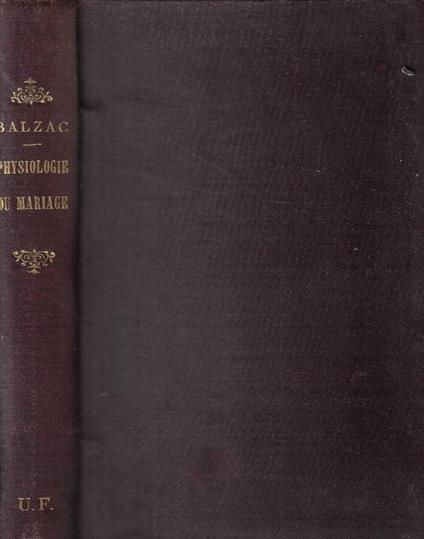 Physiologie du mariage - copertina