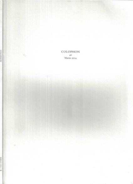 Colophon 40 Marzo 2014 - copertina