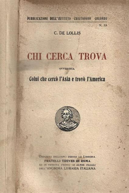 Chi cerca trova ovverosia Colui che cercò l'Asia e trovò l'A - copertina