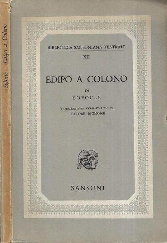 Edipo a Colono - copertina
