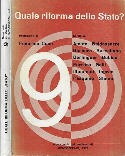 Quale riforma dello Stato? - copertina