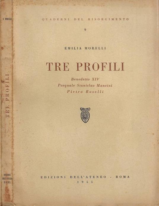 Tre Profili - Emilia Morelli - copertina