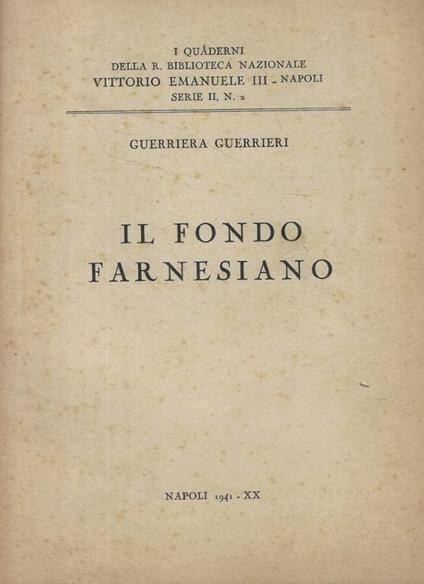 Il fondo farnesiano - copertina