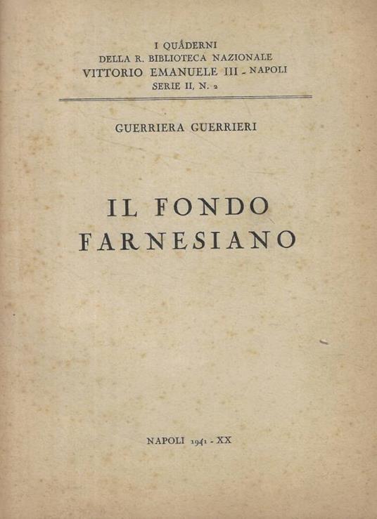 Il fondo farnesiano - copertina