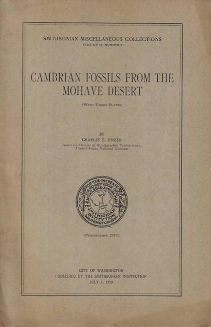 Cambrian Fossils from the Mohave Desert - copertina