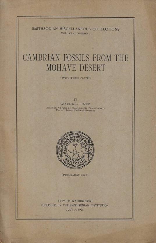 Cambrian Fossils from the Mohave Desert - copertina