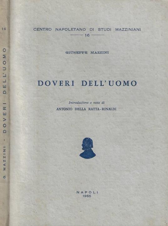 Doveri dell'uomo - Giuseppe Mazzini - copertina
