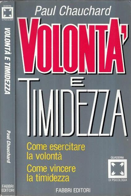 Volontà e timidezza - Paul Chauchard - copertina