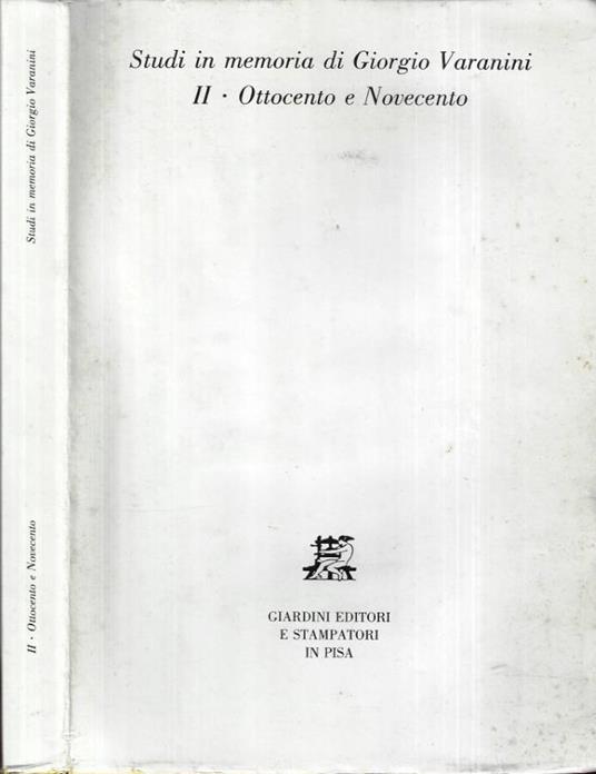 Studi in memoria di Giorgio Varanini II - copertina