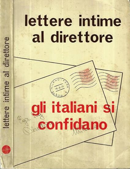 Lettere intime al direttore - copertina