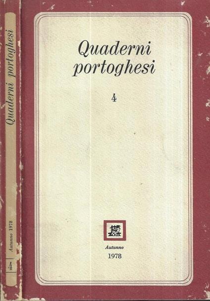 Quaderni portoghesi 4 - copertina