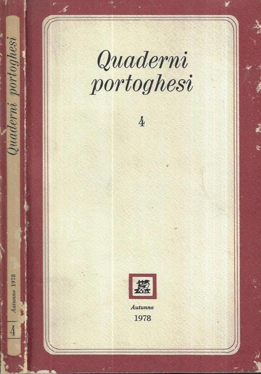 Quaderni portoghesi 4 - copertina