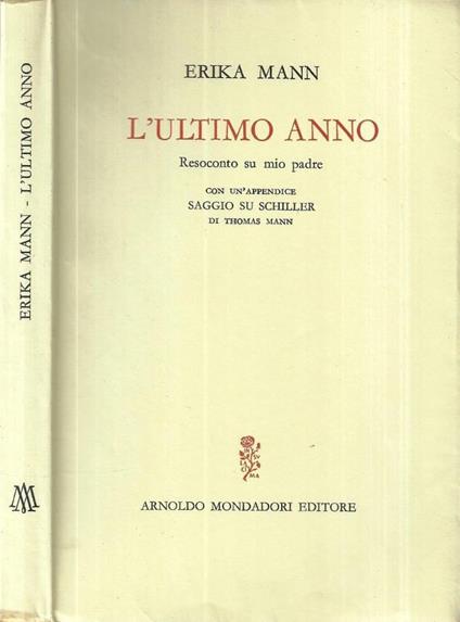 L' ultimo anno - Erika Mann - copertina