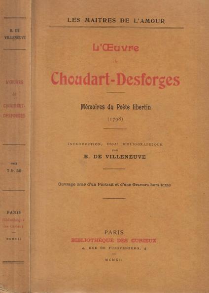 L'oeuvre de Choudart-Desforges - copertina