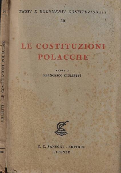 Le costituzioni polacche - copertina