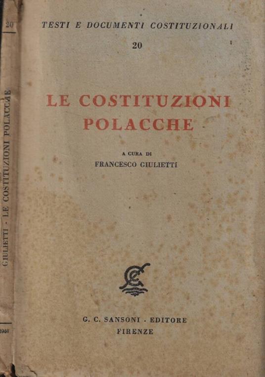 Le costituzioni polacche - copertina