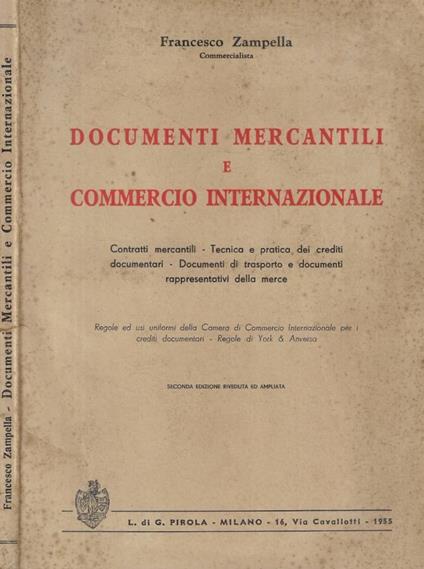 Documenti mercantili e commercio internazionale - copertina