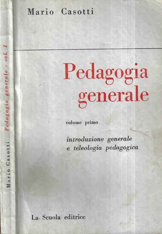 Pedagogia generale Vol. I - copertina