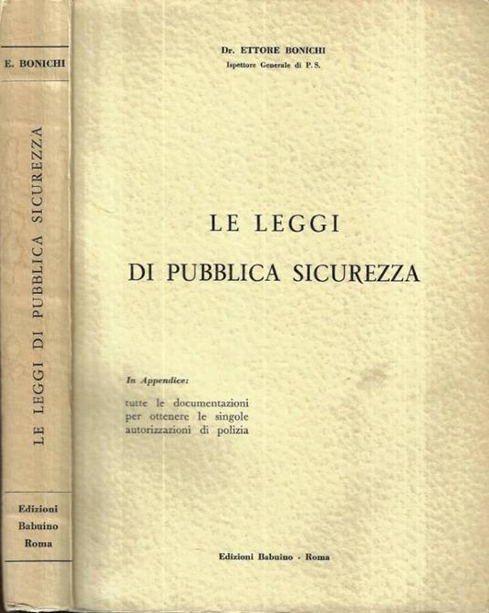 Le leggi di pubblica sicurezza - copertina