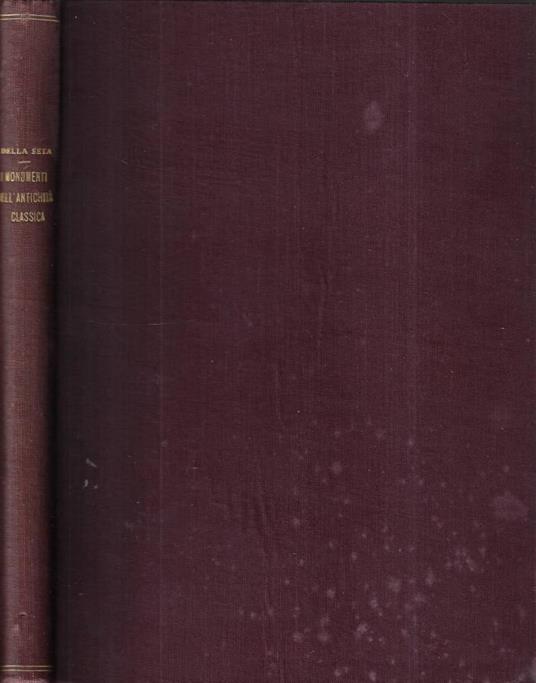 I monumenti dell' antichità classica - copertina