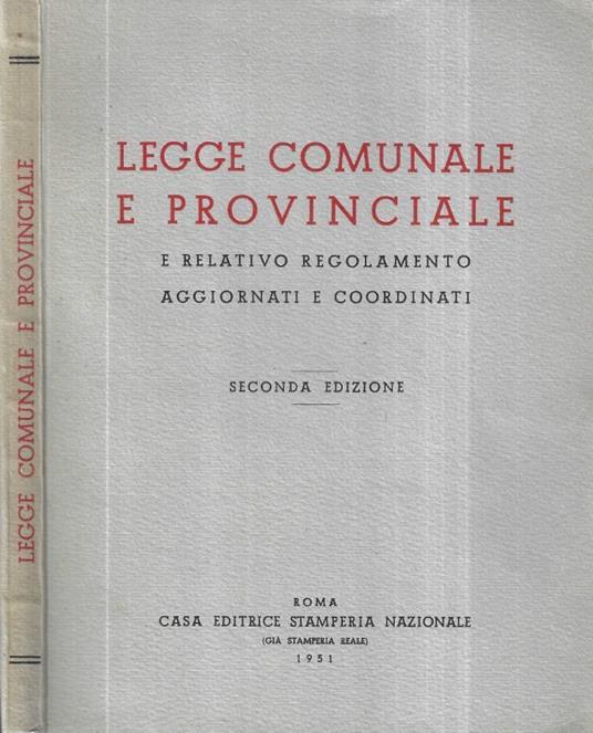 Legge comunale e provinciale - copertina