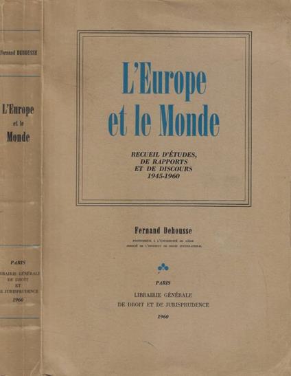 L'Europe et le Monde - copertina