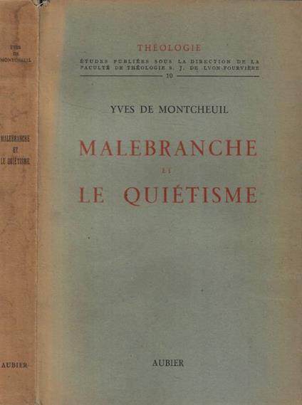Malebranche et le Quiétisme - copertina