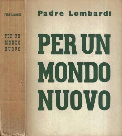 Per un mondo nuovo - copertina