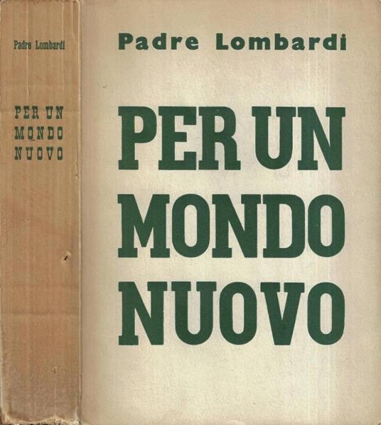 Per un mondo nuovo - copertina